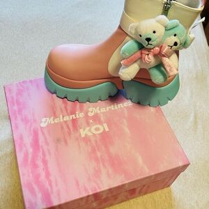 Koi Pink and Blue Platform Shoes